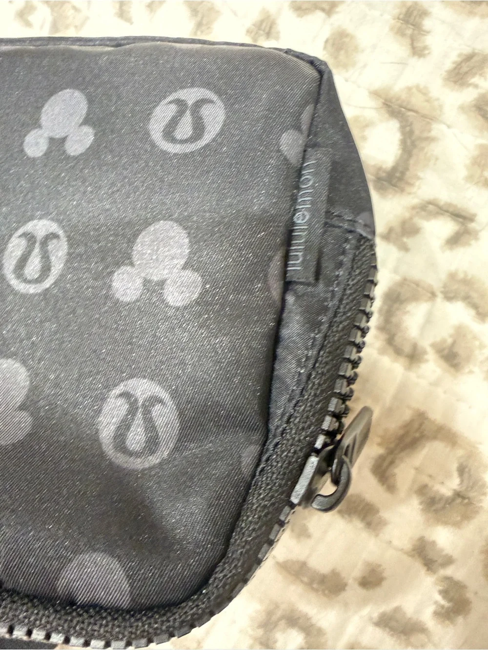 lululemon athletica Black Disney Pattern Belt Bag